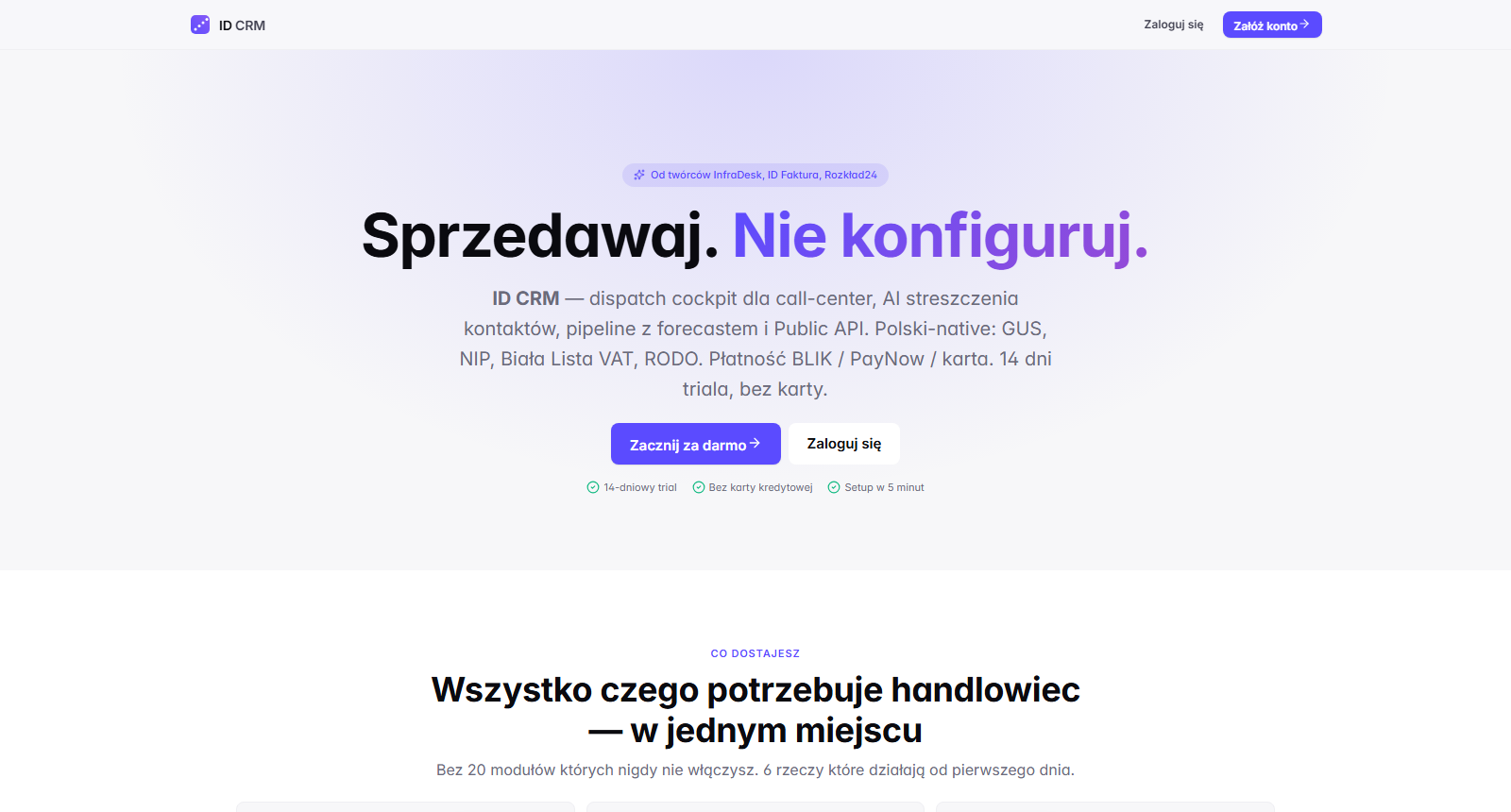 ID CRM — CRM z asystentem AI